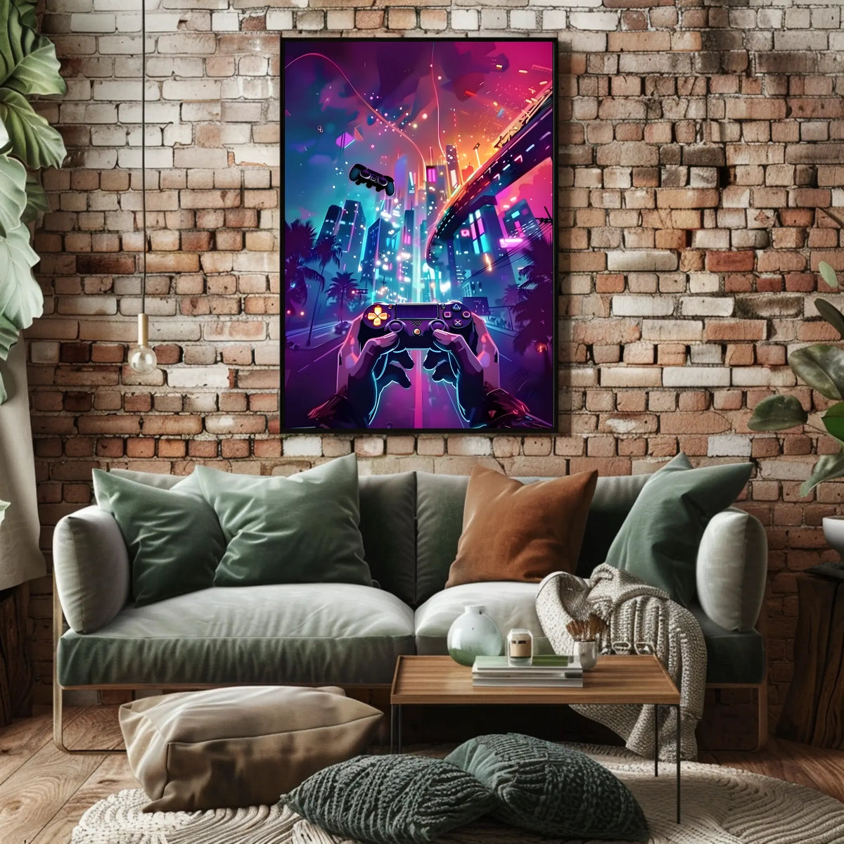 Neon Gaming Odyssey Poster