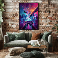 Neon Gaming Odyssey Poster