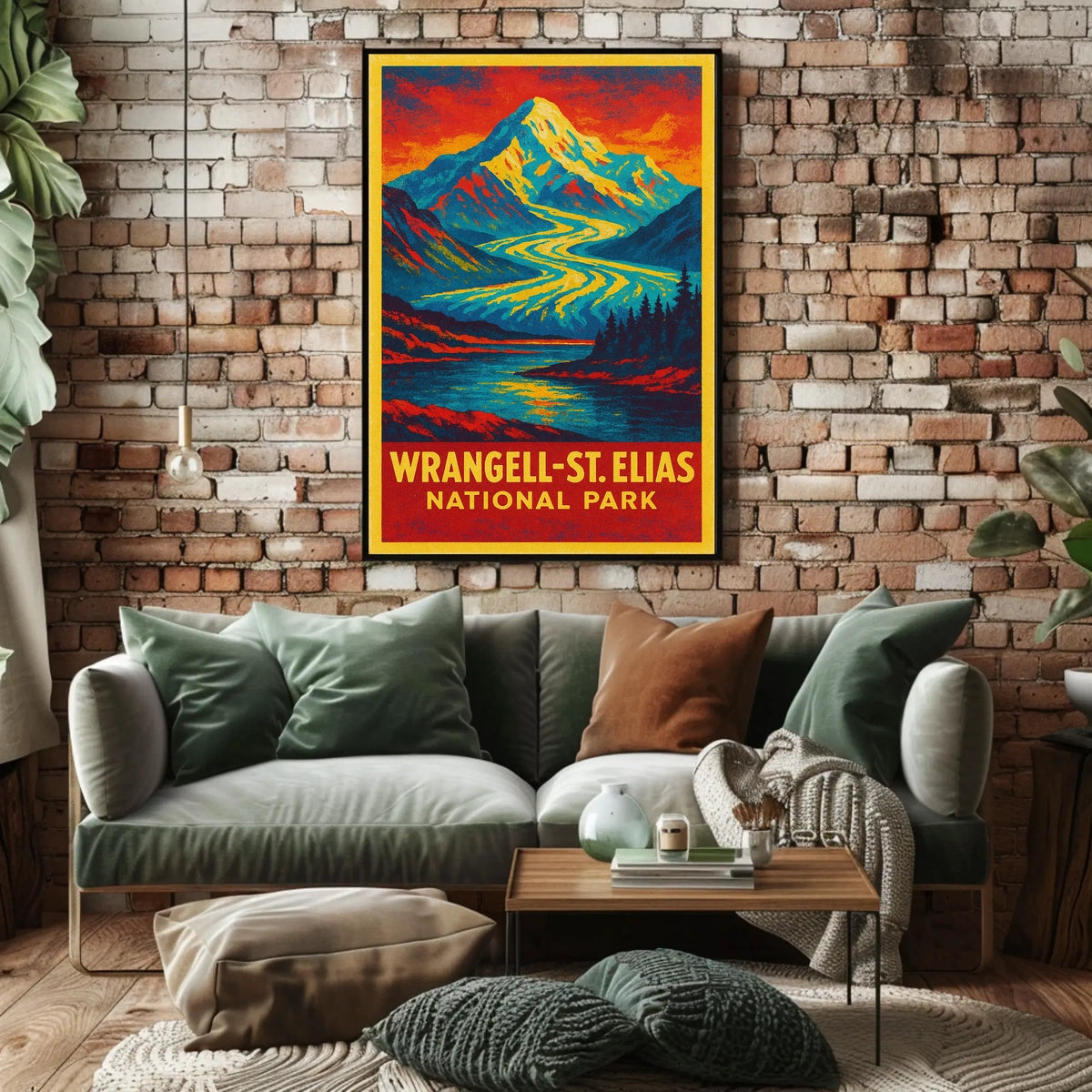 Wrangell Elias Vintage Adventure Explorer Poster