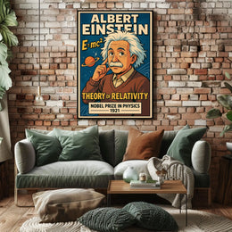Einstein Relativity Vintage Decor Poster