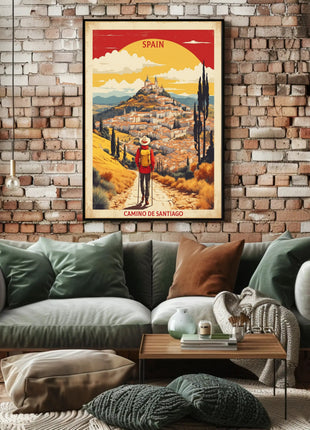 Camino de Santiago Adventure Travel Poster