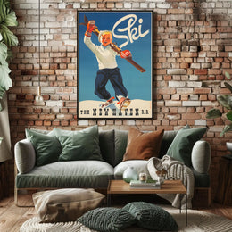 Ski Adventures with New Haven R.R Poster