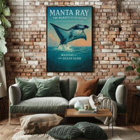Manta Ray Majesty Animal Poster
