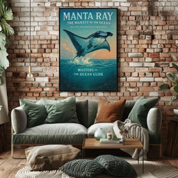 Manta Ray Majesty Animal Poster