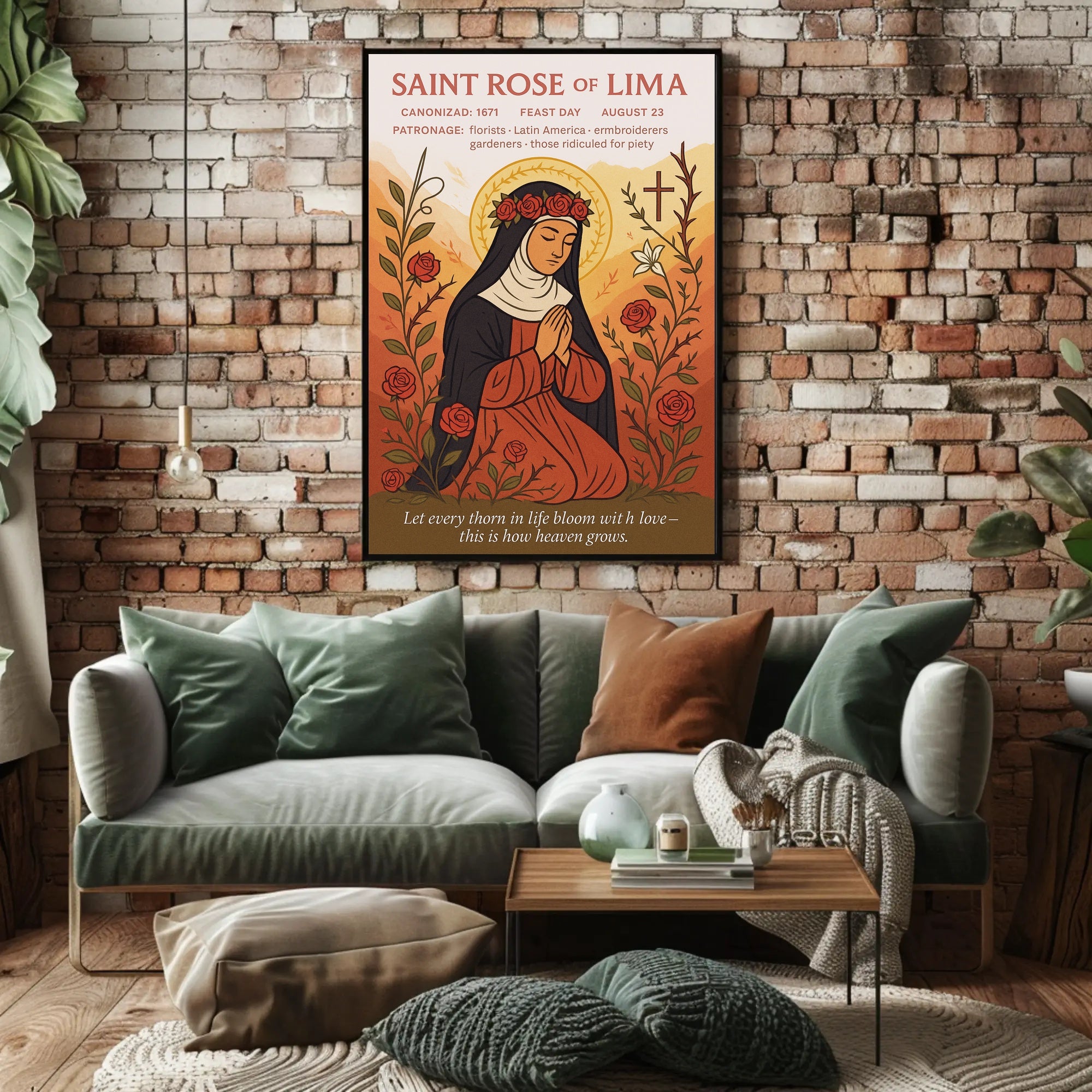 Saint Rose of Lima Poster PosterGoat