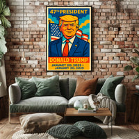 Patriotic Leadership Poster Featuring American Political Icon