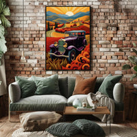 Vintage Journey Through the Countryside Poster