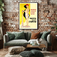 Vintage Soviet Weight Management Poster for Propaganda Enthusiasts