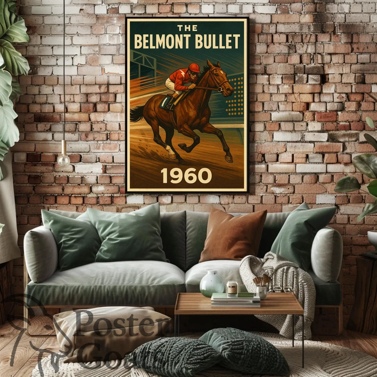 Belmont Bullet Vintage Sports Racing Poster