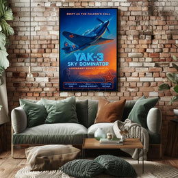 YAK-3 Fighter Plane WWII Propaganda Poster