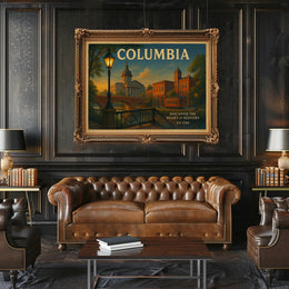 Columbia Historic Charm Travel Poster Print