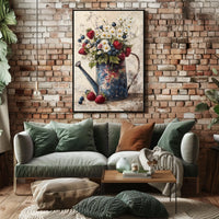 metal watering can Poster