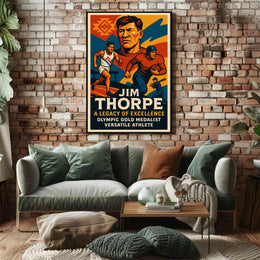 Jim Thorpe Legendary Athlete Poster