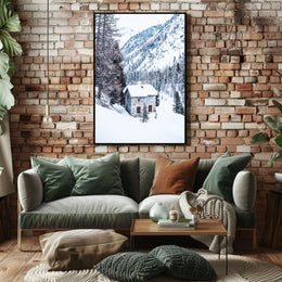 Winter Retreat in the Mountains Poster