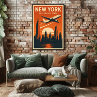 New York Skyline Travel Masterpiece Travel Poster