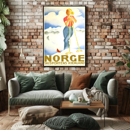 Norge Skisportens Hjemland Poster