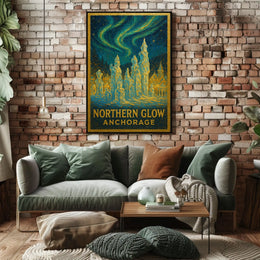 Northern Glow Anchorage Poster