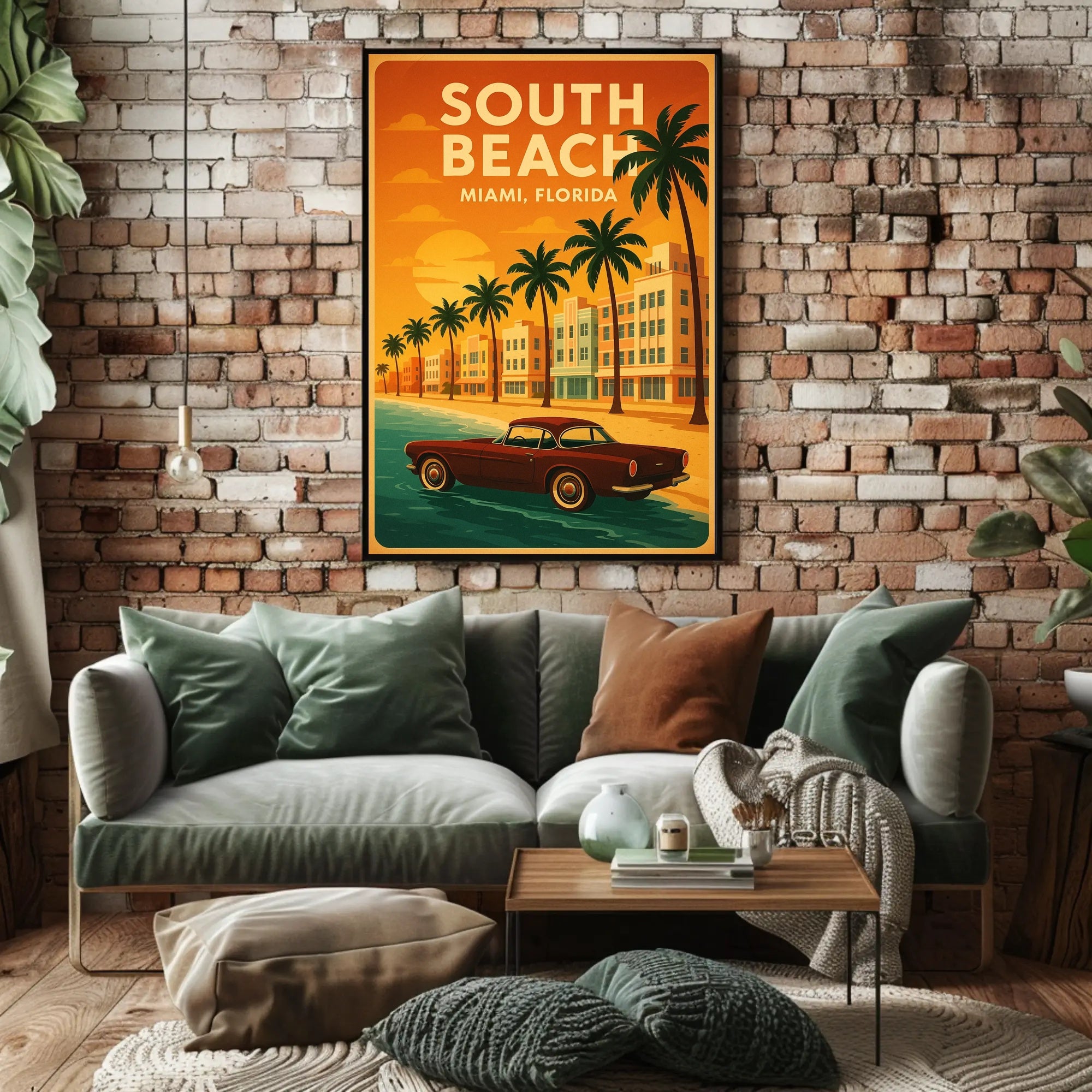 South Beach Miami Art Deco Travel Poster
