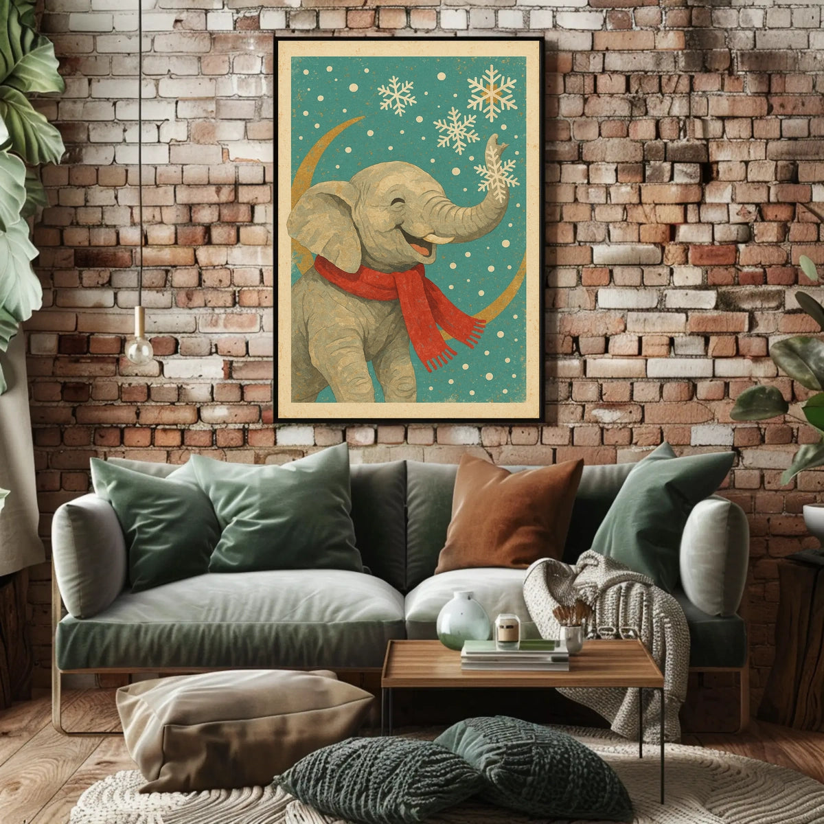 Winter Wonderland Elephant Poster