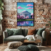 Serene Spring at the Monument Poster