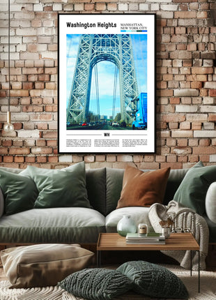 Washington Heights New York Landmark Travel Poster
