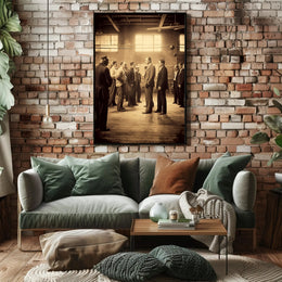 Vintage Gathering in a Boxing Gym Poster