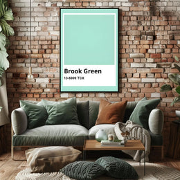 Minimalist Teal Green Interior Design Poster PosterGoat