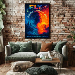 Fly to Acadia National Park Poster