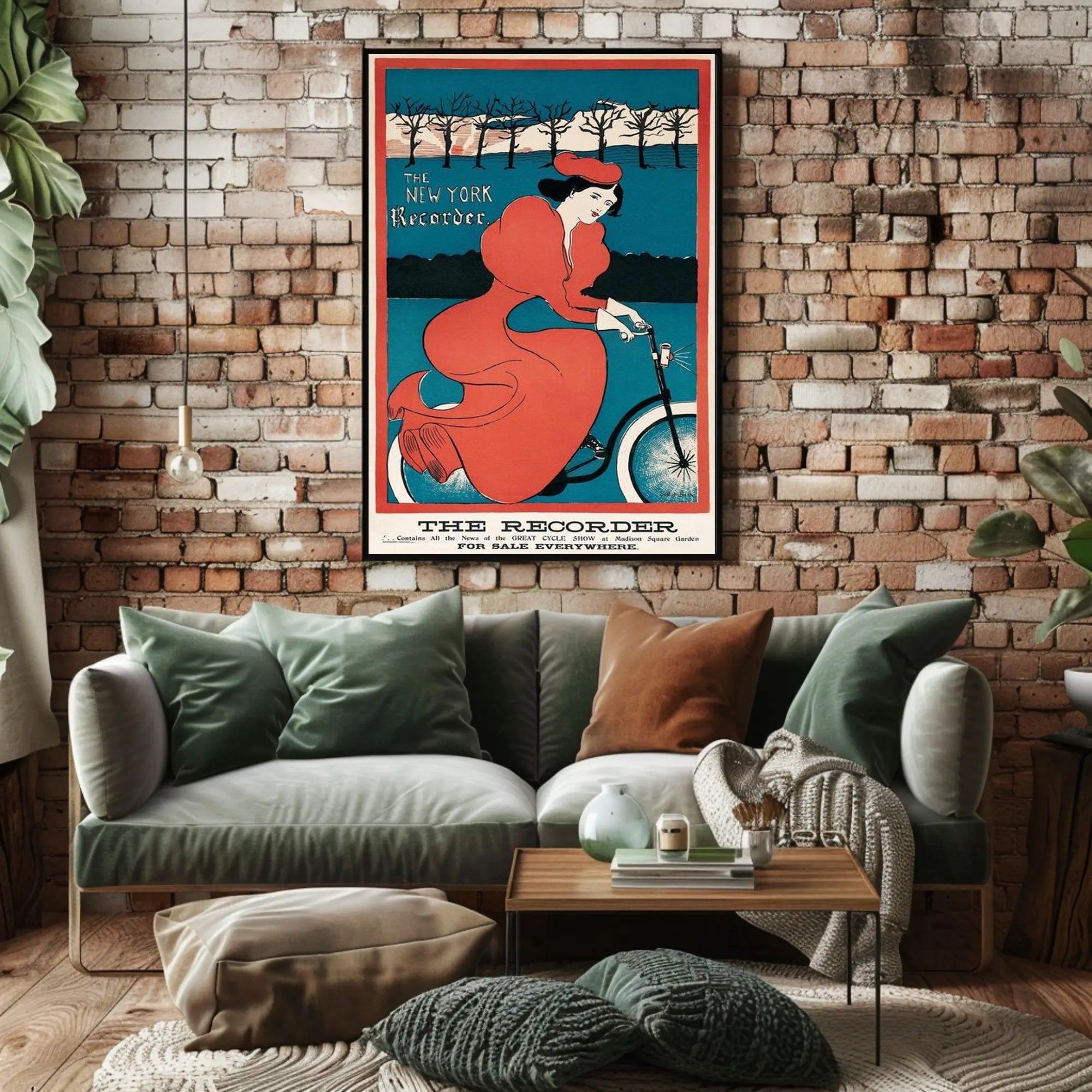 The New York Recorder Cycling Poster PosterGoat