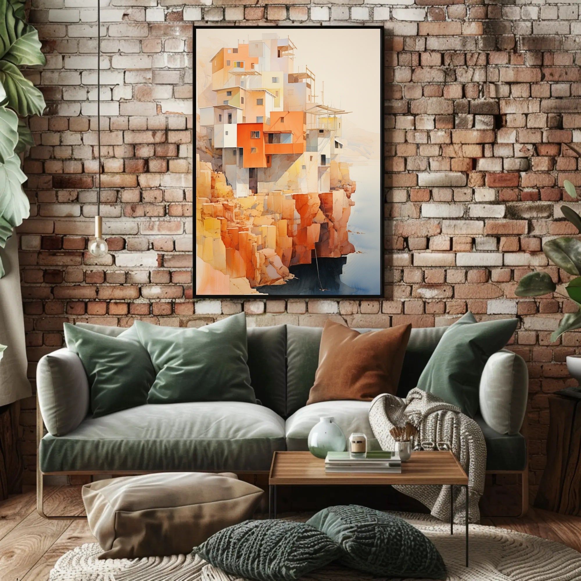 Cliffside Architecture Poster