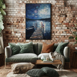 peaceful lakeside Poster