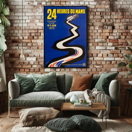Vintage 24 Heures Du Mans 1972 Art Print