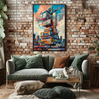 Modern SN Typography Art Poster