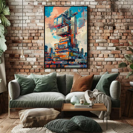 Modern SN Typography Art Poster