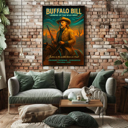 Buffalo Bill Vintage Western Cultural or Heritage Poster