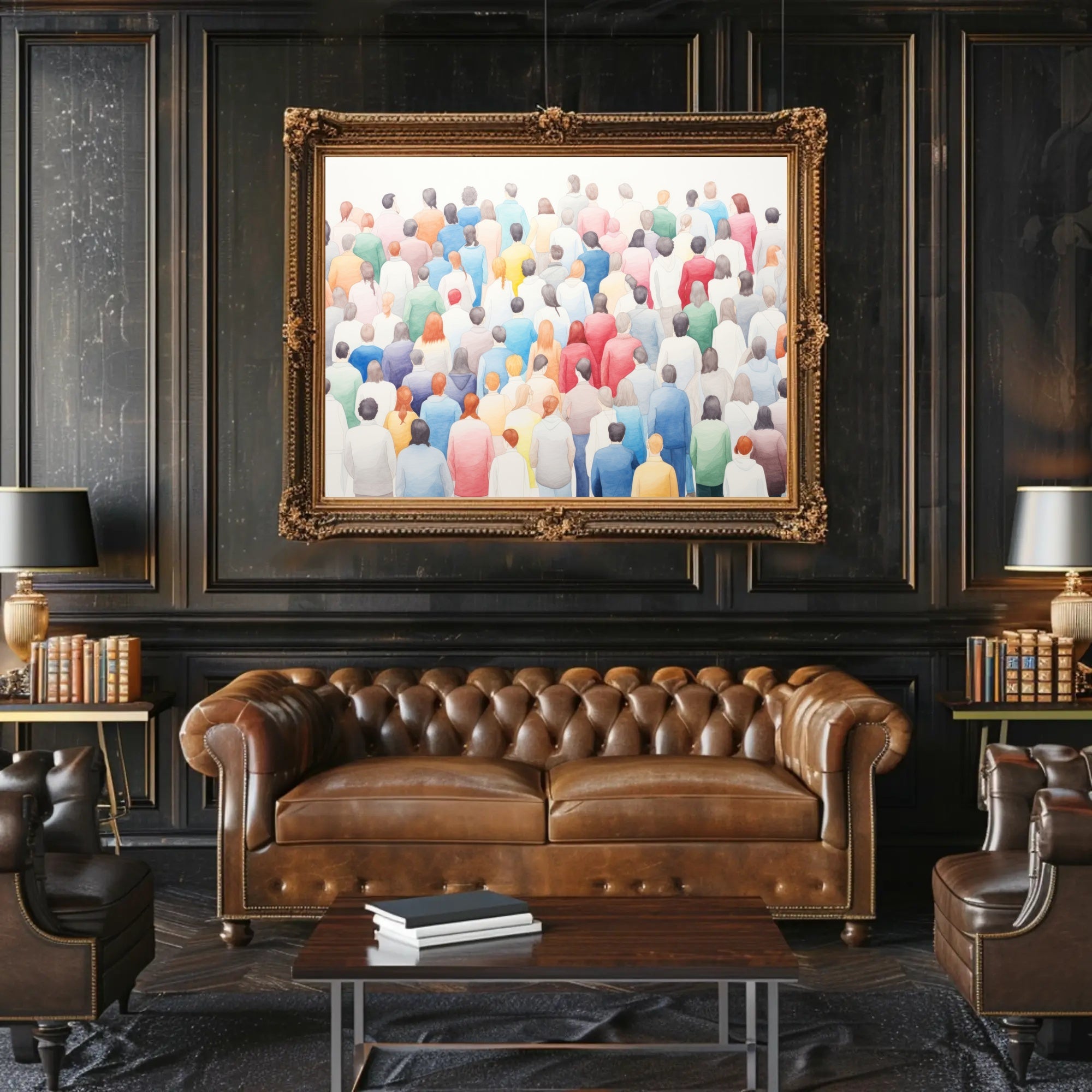A Colorful Crowd Poster PosterGoat