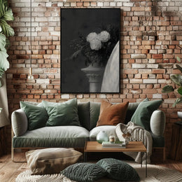 Classical Elegance with Decorative Column Artistic Poster PosterGoat