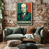 Dwight Eisenhower Historical Figure Vintage Ads Photography Realism Decor Lovers Wanderlust Poster