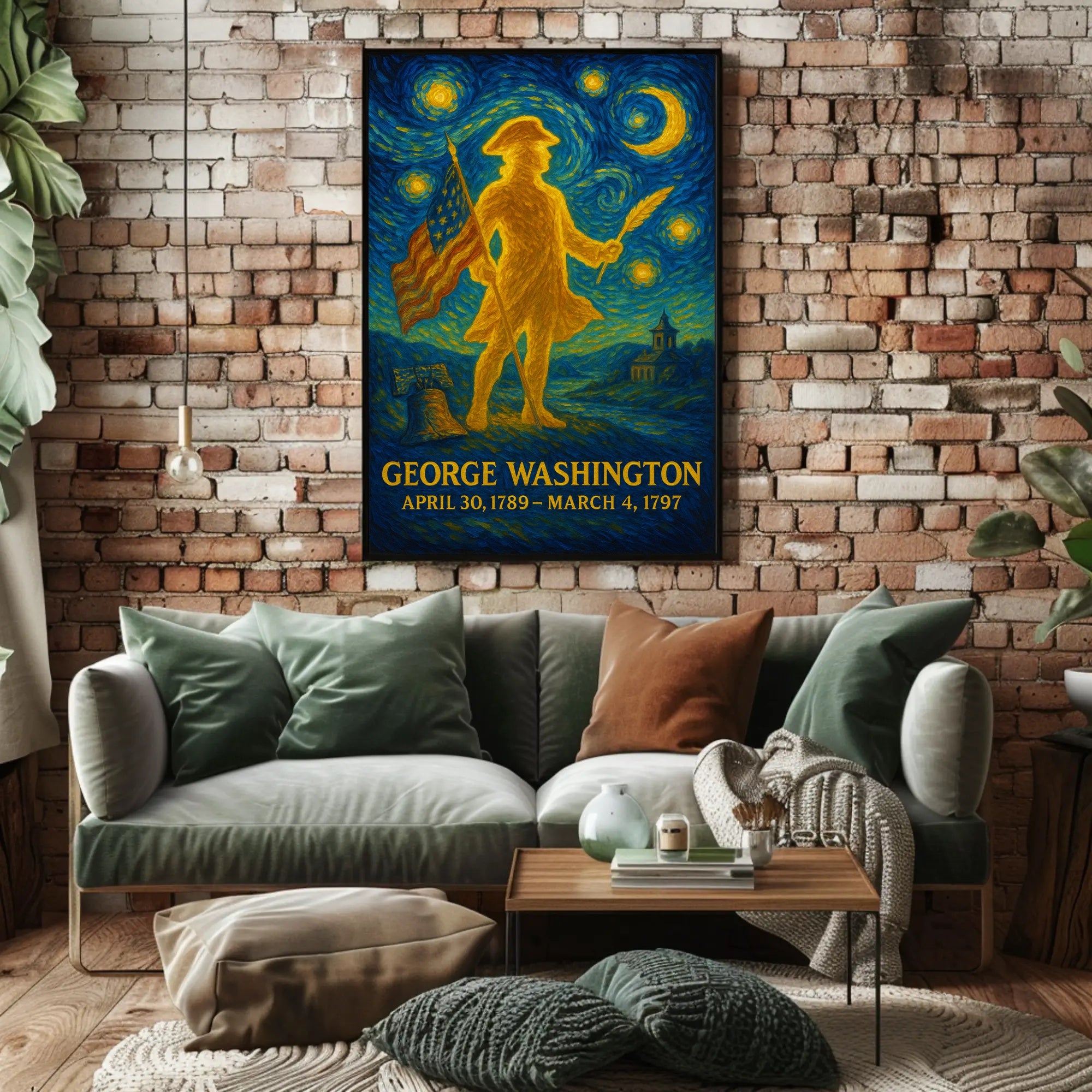 George Washington Patriotic Vintage Historical Poster
