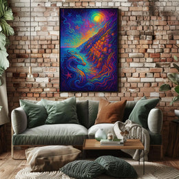 Mythical Sea Creature Fantasy Art Poster Print