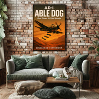 Douglas AD-1 Skyraider Able Dog Poster PosterGoat