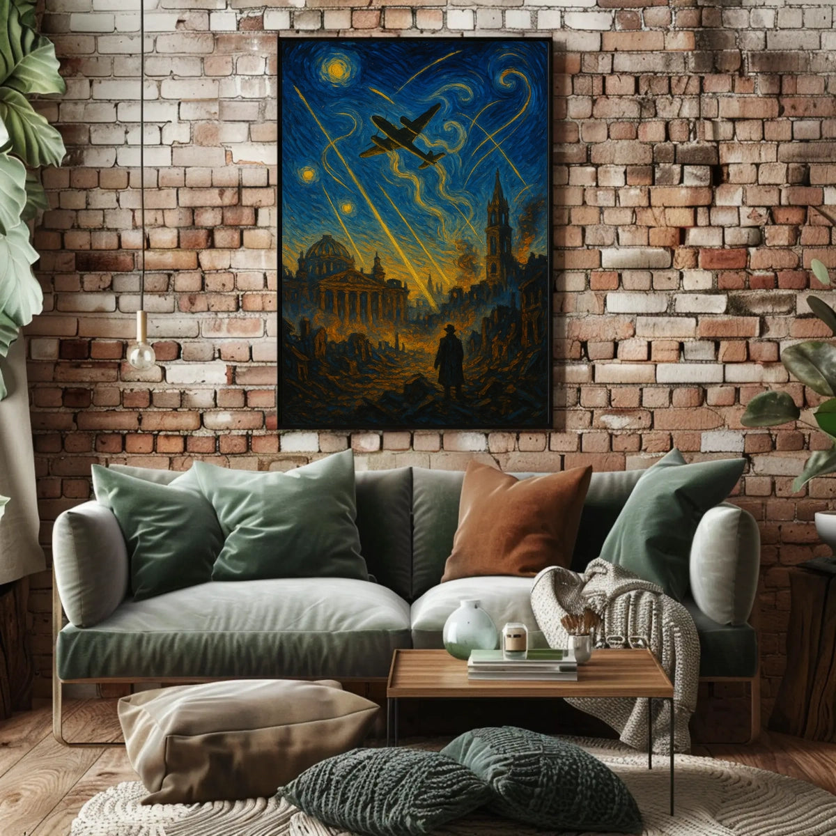 World War II Era Van Gogh Style WWII Poster