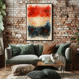 Abstract Tricolor Wall Art Dreamscape Decor Lovers Wanderlust Spirits Timeless Poster