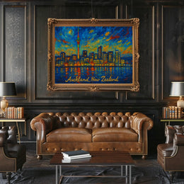 Auckland Skyline at Dusk Poster