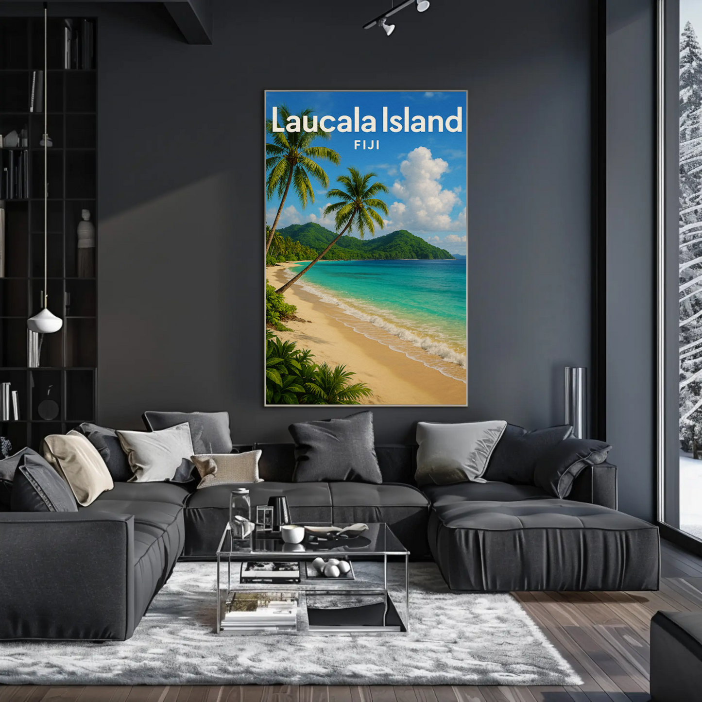 Laucala Island Fiji Vibrant Oceanfront Nature Poster