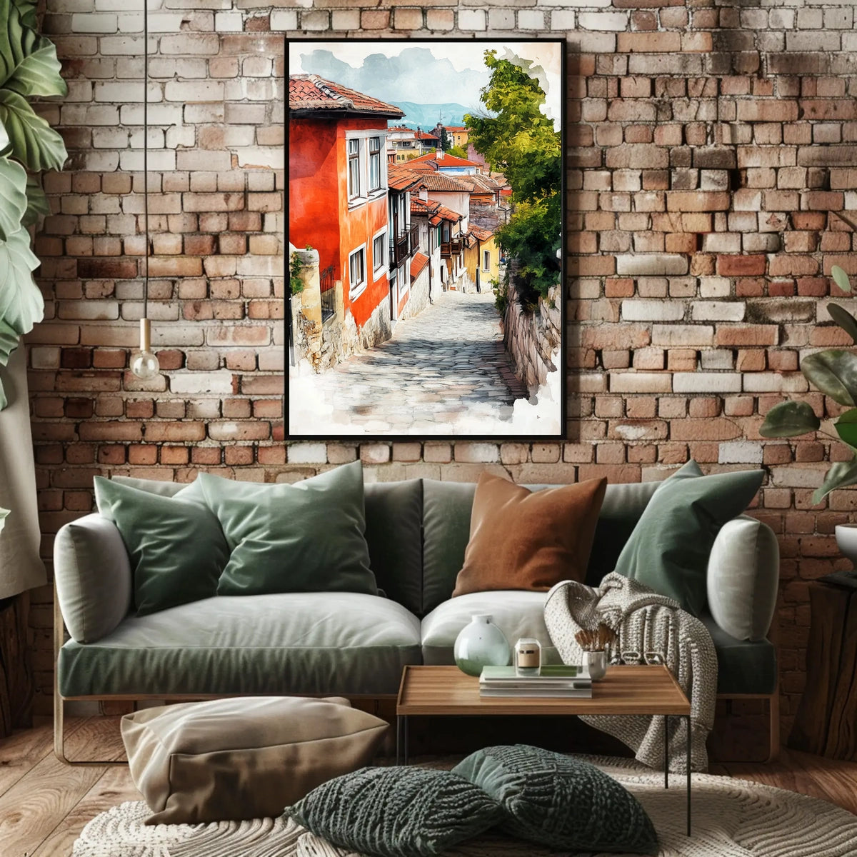 Bulgaria Plovdiv Old Town Colorful Streets Poster