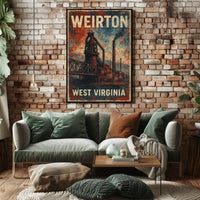 Weirton Steel Mill Vintage Americana Collector Poster