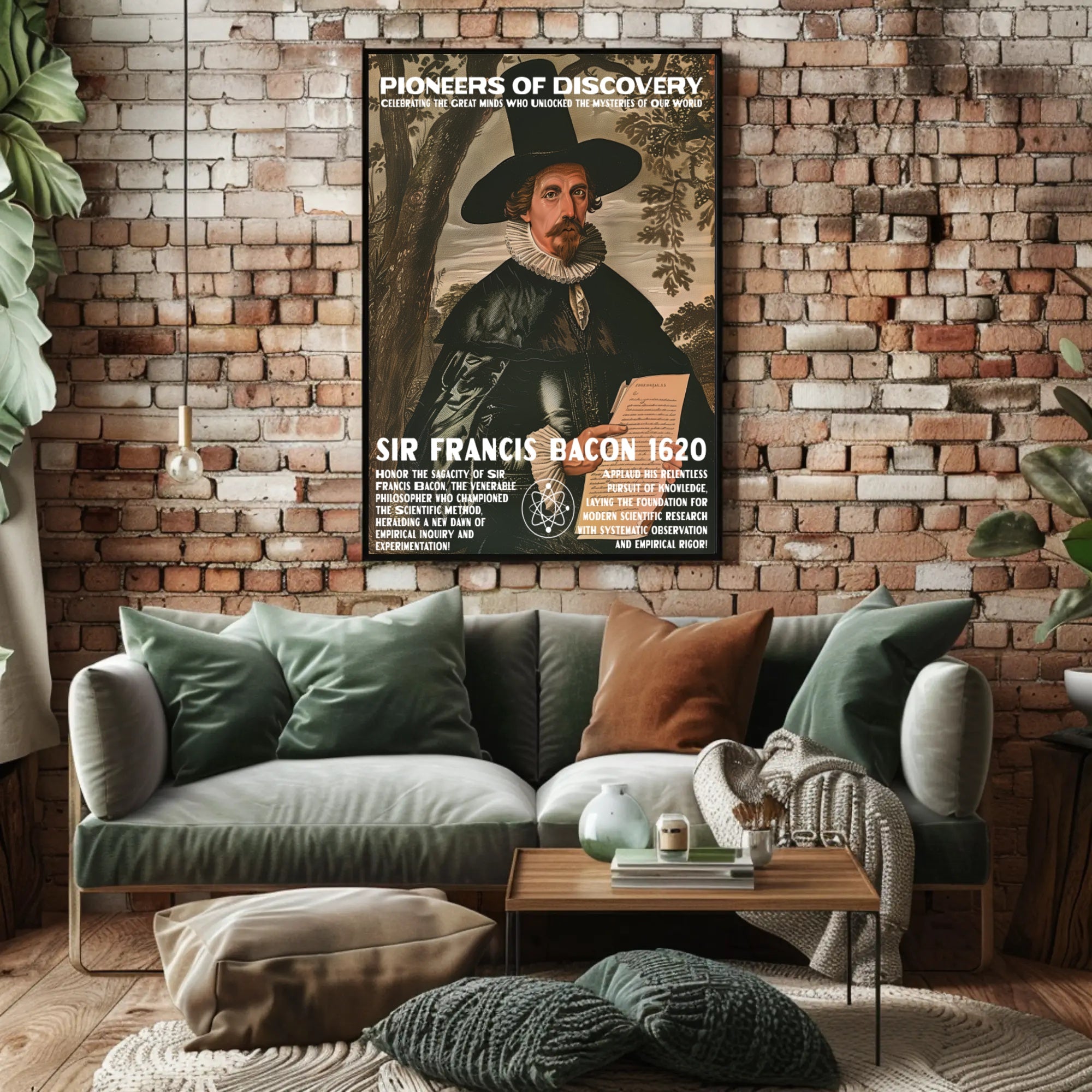 Sir Francis Bacon Historical Educational Poster