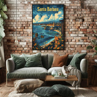 Santa Barbara Coastal Charm Travel Poster