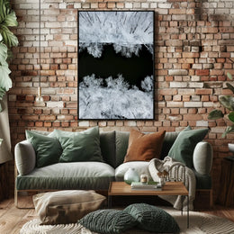 Winter Serenity Aerial View Minimalistic Artistic Poster